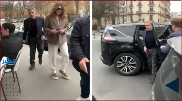 أول ظهور علني للرئيس الفرنسي الأسبق نيكولا ساركوزي مع زوجته بعد خروجه من السجن في مطعم باريس